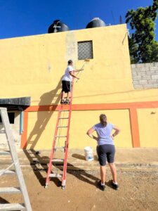 Painting the Campus wall